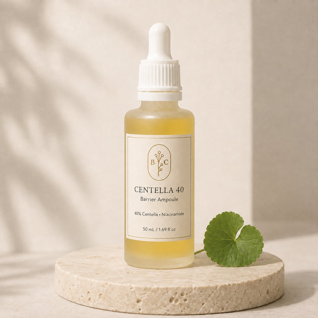 Bubble Clinic Centella 40% Barrier Ampoule in a 50 mL frosted dropper bottle