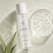 Clear micellar cleansing water with aloe vera and water ripple texture