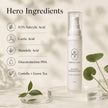 Multi-Acid Resurfacing Lotion hero ingredients including 0.5% salicylic acid, lactic acid, mandelic acid, PHA, Centella and green tea