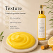 Creamy brightening cleanser texture for vitamin C turmeric face wash with soft foaming cleanse