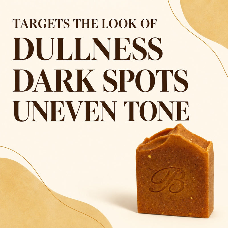 Benefits of 2% kojic acid and organic turmeric soap for dullness, dark spots and uneven-looking tone