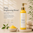 Daily brightening face wash ritual with vitamin C, turmeric and kojic acid cleanser