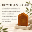 How to use and care for Bubble Clinic 2% kojic acid turmeric and carrot soap bar