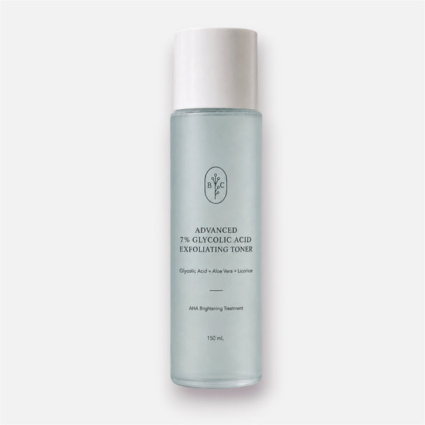 Bubble Clinic 7% Glycolic Acid Toner Australia, 150 mL AHA exfoliating face toner with aloe vera and licorice for dull, uneven-looking skin