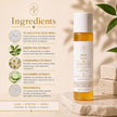 Ingredients infographic for Bubble Clinic 2% Salicylic Acid BHA Toner featuring Salicylic Acid, Green Tea, Chamomile, Cucumber Extract and Propanediol to exfoliate, unclog pores, soothe irritation and hydrate oily, blemish-prone skin.