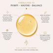 Bubble Clinic BHA Toner hero ingredients infographic highlighting 2% Salicylic Acid, Green Tea Extract, Chamomile Extract and Cucumber Extract in a golden water-like toner texture. Explains the soothing, exfoliating and clarifying benefits for oily, congested and blemish-prone skin.