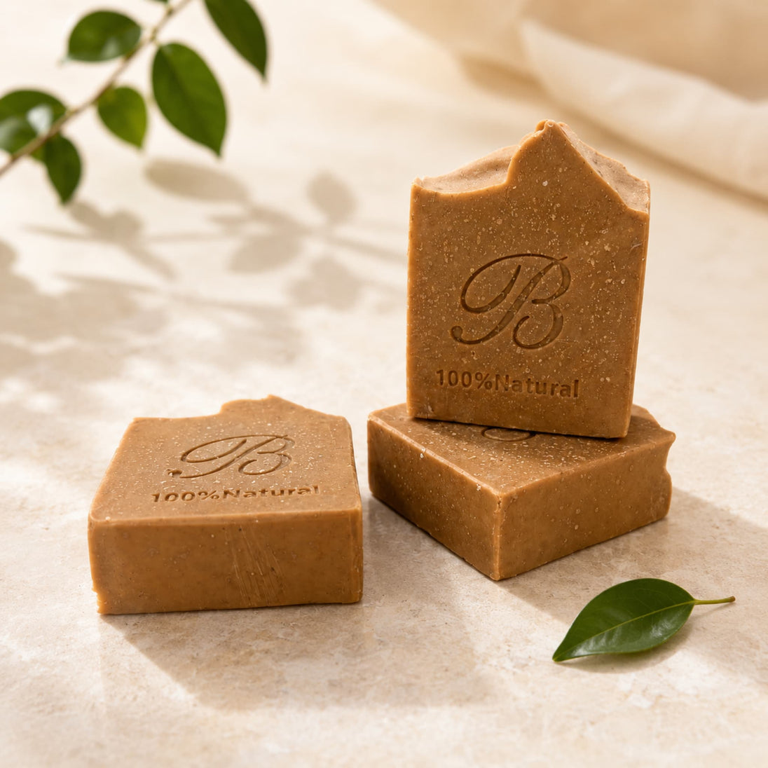 Three emu oil sulphur and turmeric cleansing bars