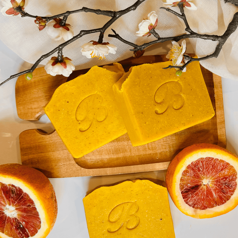 Triple Turmeric Soap bars with citrus and botanicals