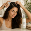 Minoxidil hair growth serum being applied by woman to scalp to represent best hair gowth treatment Australia.