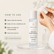 Advanced Multi-Acid Blemish Control Toner how-to-use skincare routine showing the toner bottle and hands applying toner to a cotton round for blemish-prone and congested skin.