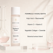 Advanced Radiance Toner formula highlights including kojic acid, niacinamide, vitamins and ceramide