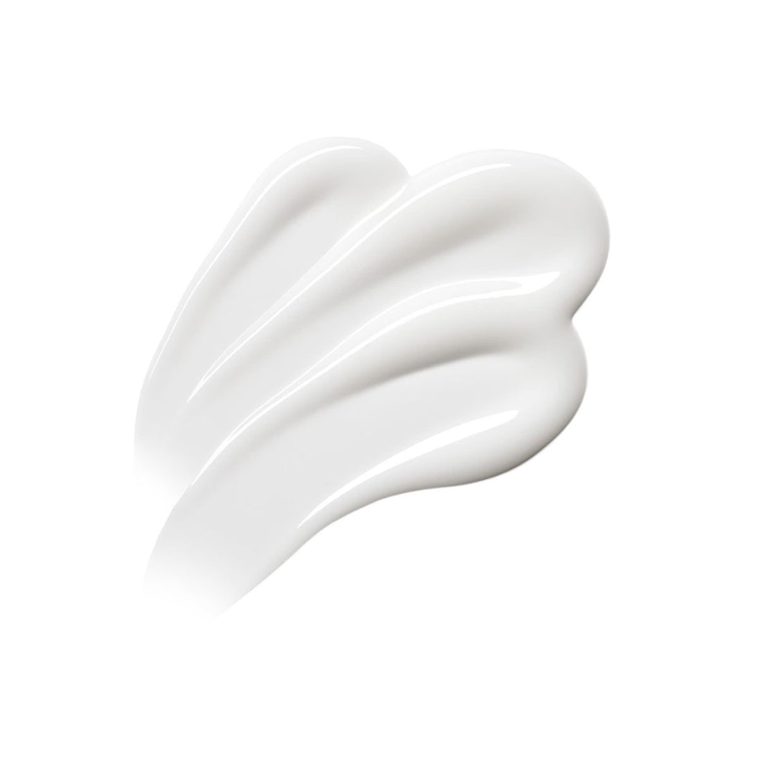 White cream swatch of advanced resurfacing lotion on a white background revealing light silky texture for quick absorption of best skincare for blemish prone sensitive skin.