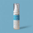 Bottle of Bubble Clinic AHA & PHA Advanced Resurfacing Lotion on a blue background representing australian made clean skincare for blemish prone, sensitive skin