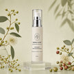 Bubble Clinic Antioxidant Recovery Moisturiser 100 mL frosted pump bottle with accurate tall slim proportions on clear acrylic pedestal