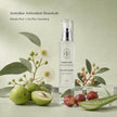 Bubble Clinic Antioxidant Toning Mist with Kakadu Plum, Lilly Pilly, Quandong and Aloe Vera hero ingredients on muted sage studio background