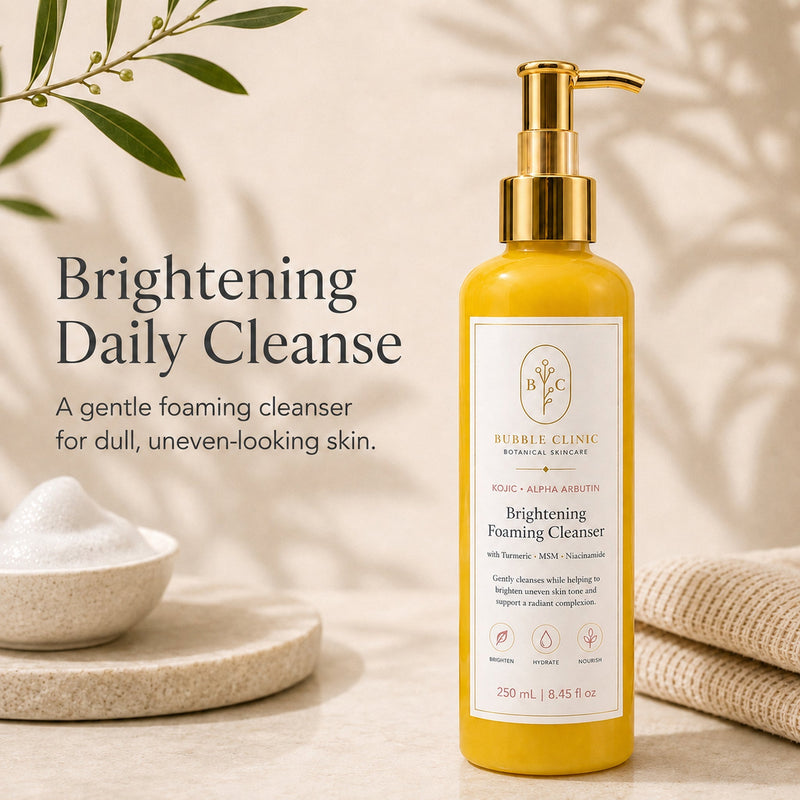 Daily brightening face cleanser with turmeric, 2% kojic acid and 1% alpha arbutin