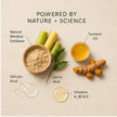 Exfoliating facial cream ingredients bamboo salicylic acid lactic acid turmeric oil and vitamins