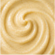 Lightweight exfoliating facial cream texture with fine bamboo exfoliator