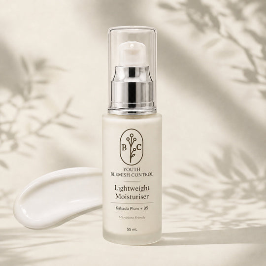 Bubble Clinic Youth Blemish Control lightweight moisturiser for oily, acne-prone skin with Kakadu plum and vitamin B5, 55 mL