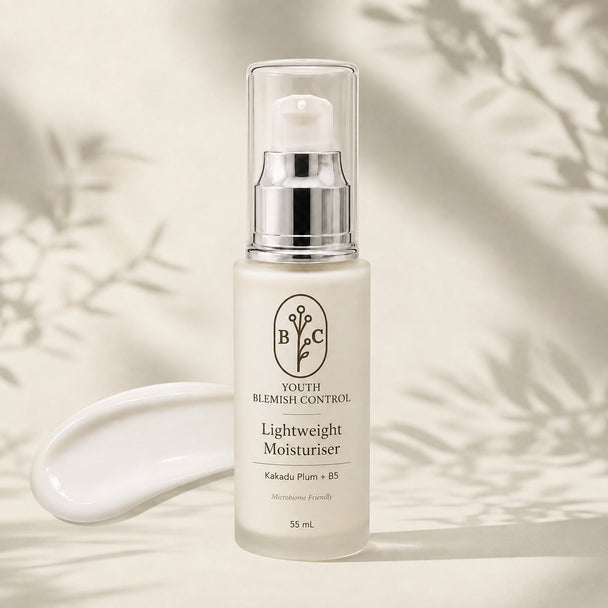 Bubble Clinic Youth Blemish Control lightweight moisturiser for oily, acne-prone skin with Kakadu plum and vitamin B5, 55 mL