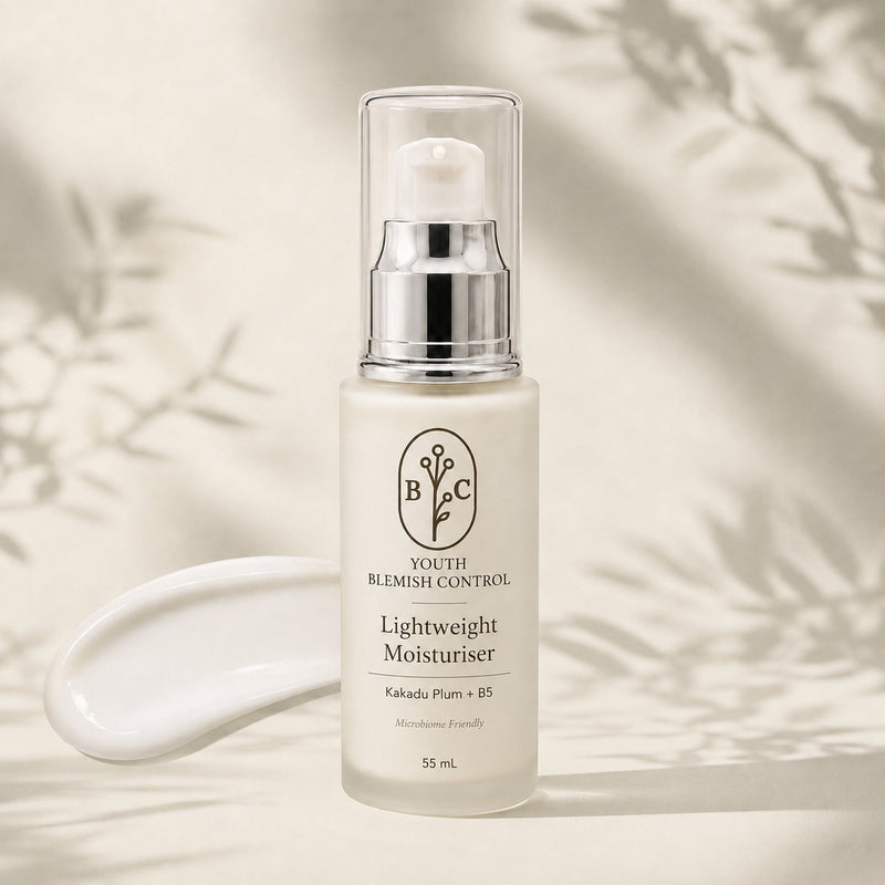 Bubble Clinic Youth Blemish Control lightweight moisturiser for oily, acne-prone skin with Kakadu plum and vitamin B5, 55 mL