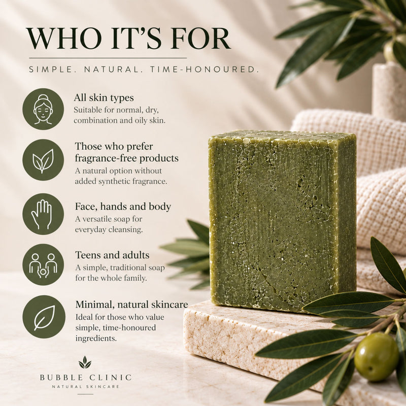 Who traditional 30% laurel oil soap is for, including heritage soap shoppers