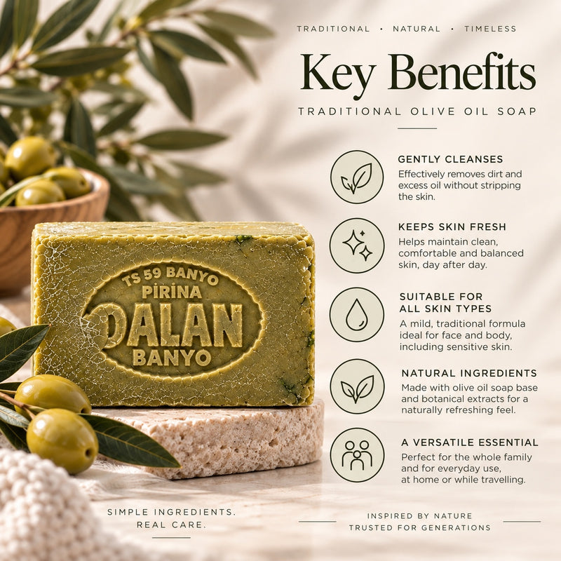 Traditional Turkish olive oil soap key benefits for everyday hand and body cleansing