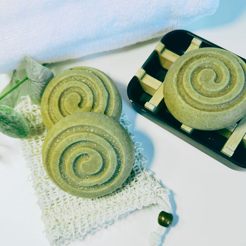 Circular herbal sulphur MSM soap bars with botanicals