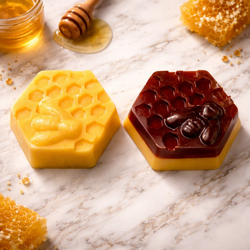Honey turmeric and kojic acid soap bars with shea butter