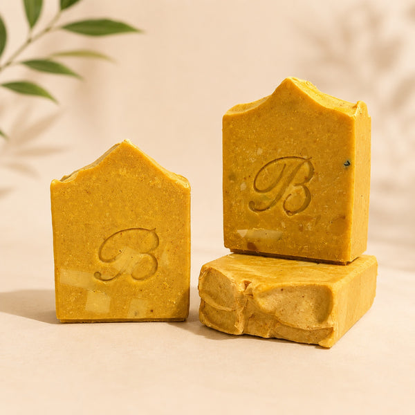 Jumbo 2% kojic acid and turmeric soap bars handmade in Australia