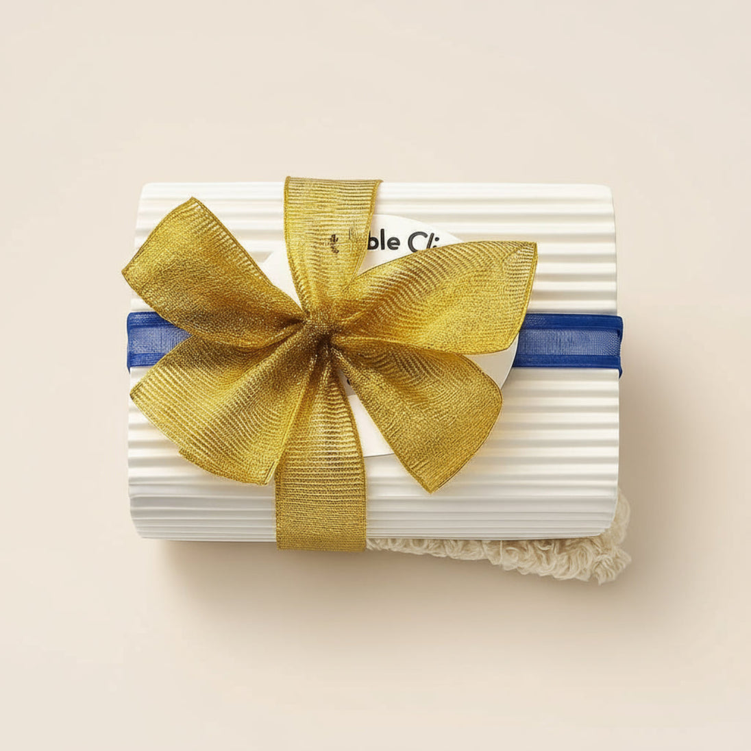 brightening kojic and turmeric soap ends bundle gift packaged with gold ribbon against light background representing best natural brightening skincare Australian made.