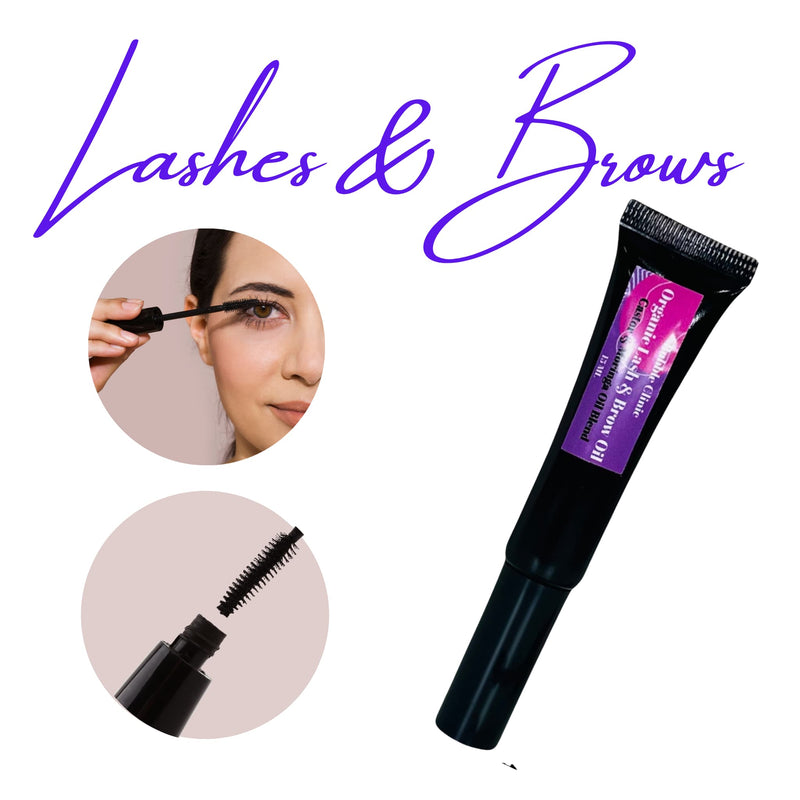 Bubble Clinic lash and brow conditioning oil with precision brush applicator