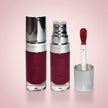 Bottle Hydrating Tinted Lip Oil, Rich Cherry Shimmer on light grey background representing best Australian Made lip oil- Bubble Clinic