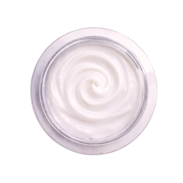Open jar of Rose, keratin, rice water, biotin Hair treatment mask on a white background representing best Australian made natural haircare sulfate and parabens free.
