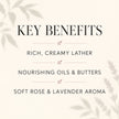 Benefits of rose and lavender goat milk soap with nourishing oils and butters