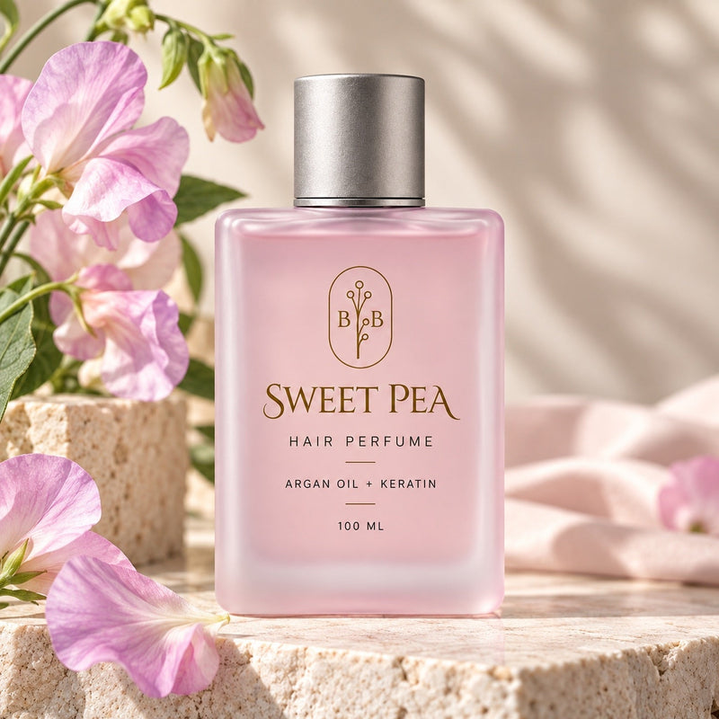 Sweet pea hair perfume Australia – 100 mL vanilla hair fragrance mist with argan oil and keratin