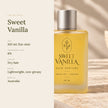 Sweet Vanilla hair perfume Australia details, 100 mL fine mist with 8% fragrance load, argan oil and keratin