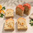 Tangerine peach volcanic sulphur and MSM soap bars handmade in Australia for oily congested skin