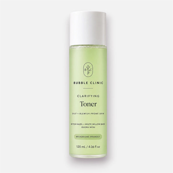 Bubble Clinic toner for oily and acne-prone skin with witch hazel and white willow bark, 120 mL