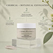 Triple-Action facial exfoliation with lactic acid AHA, salicylic acid BHA and Sandalwood and Tea Tree botanical powders