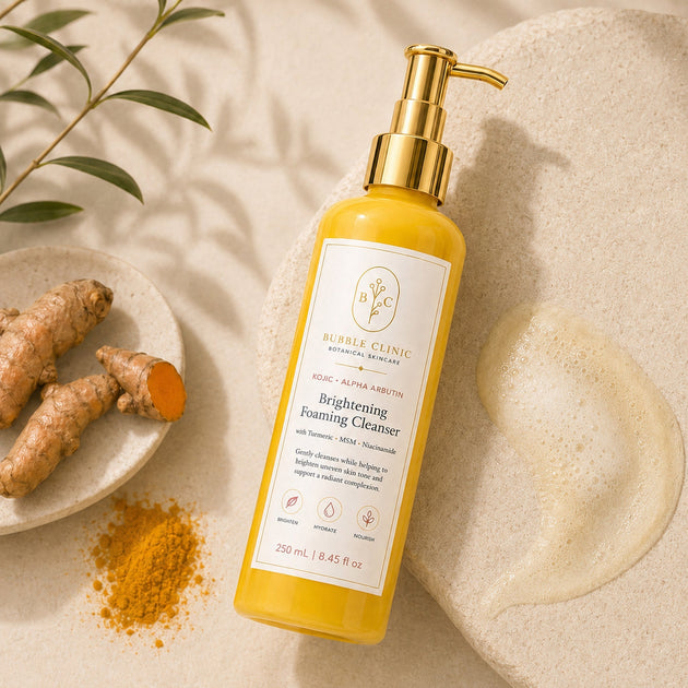 Turmeric brightening face wash with 2% kojic acid and 1% alpha arbutin, 250 mL