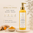 Brightening Foaming Cleanser hero actives and benefits with turmeric, kojic acid, alpha arbutin and niacinamide