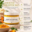 Turmeric face and body scrub benefits for smoother brighter-looking skin with licorice and shea